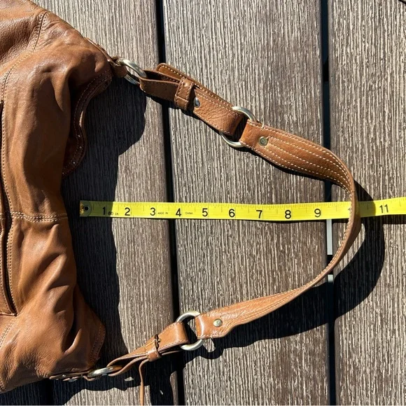 Hayden-Harnett Brown Leather Havana Hobo Spacious Bag Magnetic Closure - Picture 12 of 15